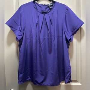 Lands’ End Size 20W Purple Polyester Blouse NWOT